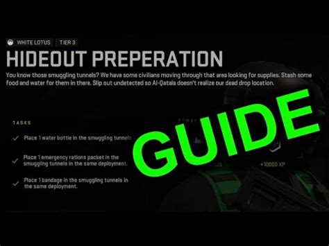 Dmz Mission Guide Hideout Preperation White Lotus Tier Mission