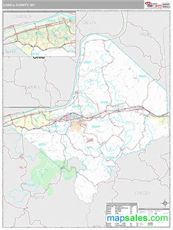 Cabell County, WV Map (Premium Style)