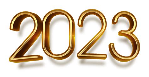 Happy New Year 2023 Celebration Eve Golden Shiny Text Fonts 16701598 Png