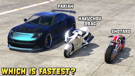 Gta Pariah Vs Shotaro Vs Hakuchou Drag Which Is Fastest Youtube