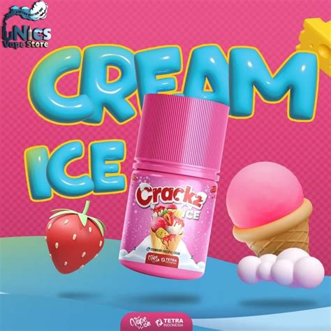 Jual Crackz Ice V Ml Strawberry Cheese Ice Cream Shopee Indonesia