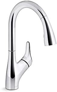 Kohler Cp Rival Single Handle Kitchen Sink Faucet With Pull Down