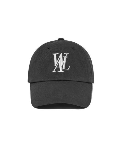 MUSINSA WOOALONG Signature Logo Ball Cap CHARCOAL