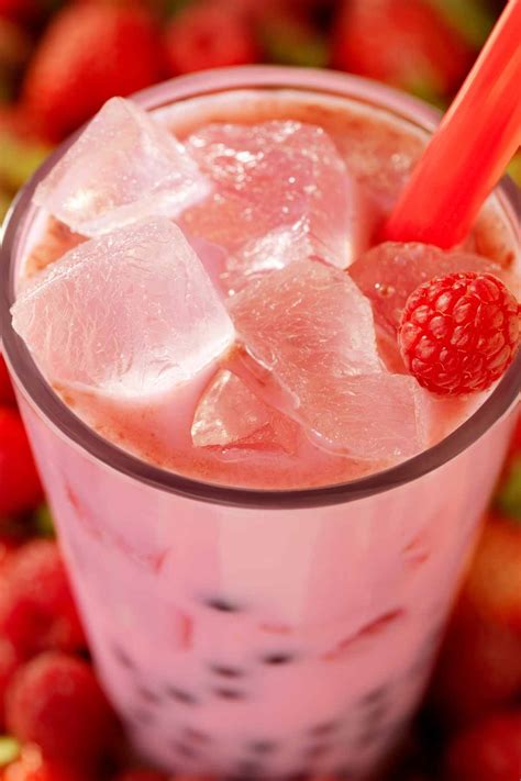 Best Strawberry Boba Bubble Tea Izzycooking