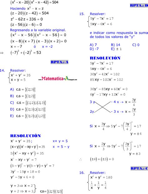 SISTEMAS DE ECUACIONES EJERCICIOS DESARROLLADOS IMPRIMIR GRATIS