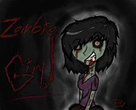 Zombie Girl Drawing By Me D By Tiffytekkno On Deviantart