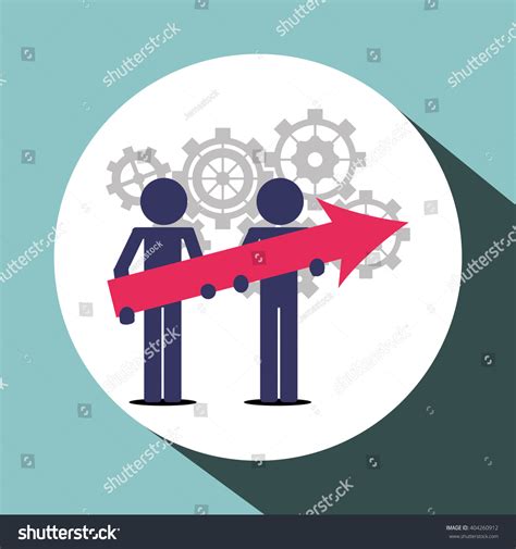 Teamwork Wirth Gear Design Vector Illustration Stock Vector Royalty