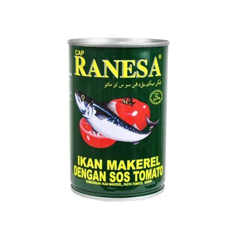 Ranesa Brand Mackerel In Tomato Sauce Ikan Makerel Dengan Sos Tomato