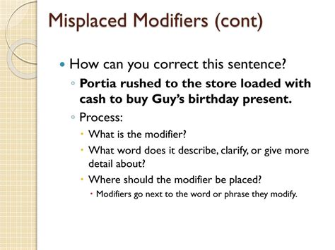 Ppt Misplaced And Dangling Modifiers Powerpoint Presentation Free Download Id2320479