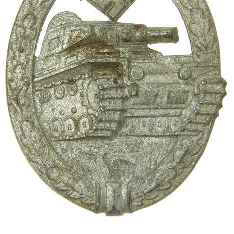 Original German Wwii Silver Grade Panzer Assault Tank Badge By Hermann International Military