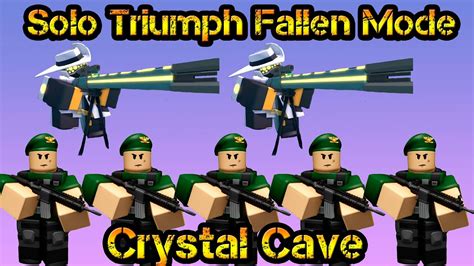 Solo Triumph Fallen Mode Ranger And Militant Crystal Cave Roblox Tower