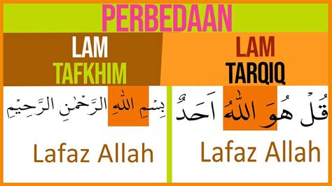 Perbedaan Cara Baca Lam Tafkhim Dengan Lam Tarqiq Pada Lafadz Allah Lam