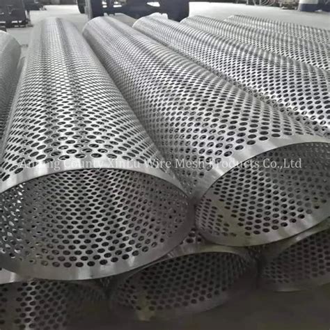 All Shape Holes Stainless Steel Perforated Metal Mesh Cylinder Punching