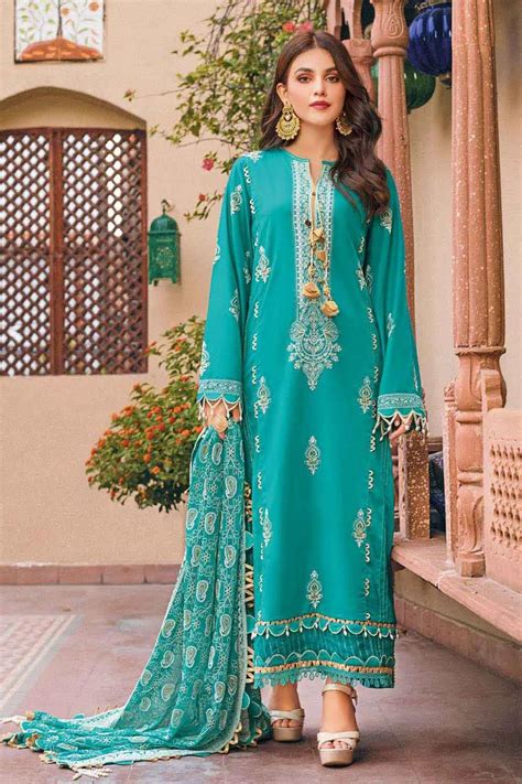 Premium Lawn With Chiffon Dupatta Gul Ahmed Latest Summer Embroidered