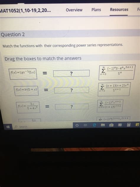 Solved Mat1052 1 10 19 2 20 Overview Plans Resources Fo