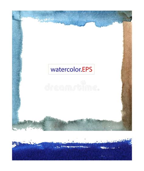 Set Watercolor Frame and Border Stock Vector - Illustration of ...