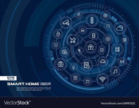 Abstract smart home technology background digital Vector Image