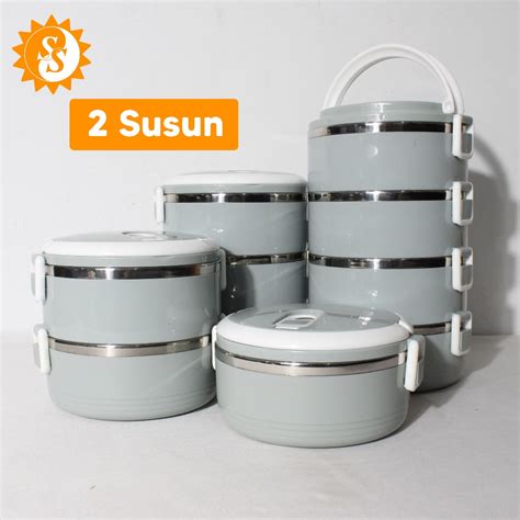 Jual Rantang Susun Susun Lunch Box Polos Model Baru Kotak Nasi