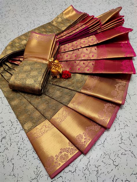 Elampillai New Collection Bridal Sarees With Copper Zari