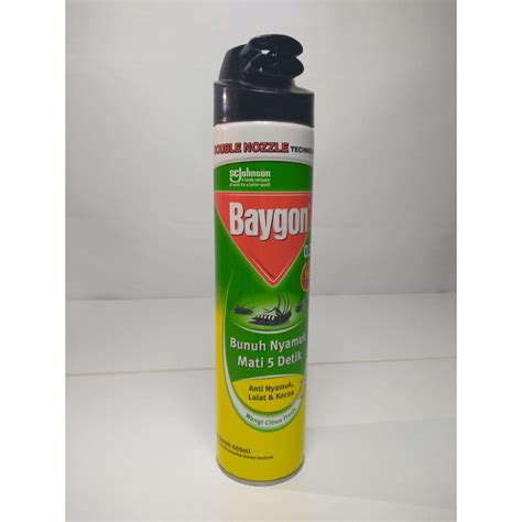 Jual Baygon Citrus Fresh Double Nozzle 600 Ml Shopee Indonesia