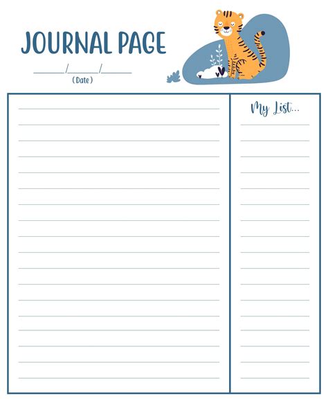 Printable Journal Page