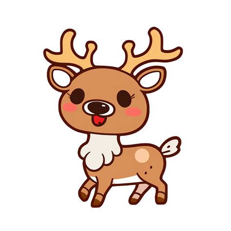 Cute Reindeer Deer Rudolph Isolated On Transparent Background Ai