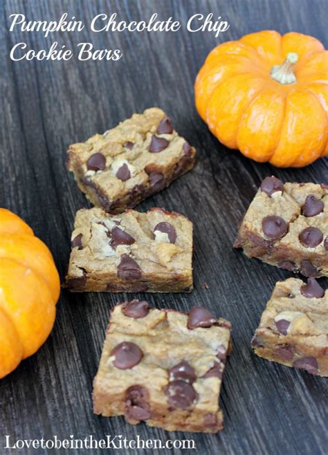 Pumpkin Chocolate Chip Cookie Bars Love To Be In The Kitchen