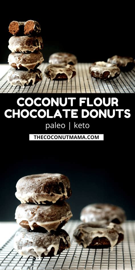 Coconut Flour Chocolate Donuts Covered In A Simple Glaze Are Moist And