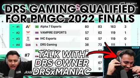 DRS GAMING QUALIFIED FOR PMGC 2022 FINALS Ansh YT TALKING WITH