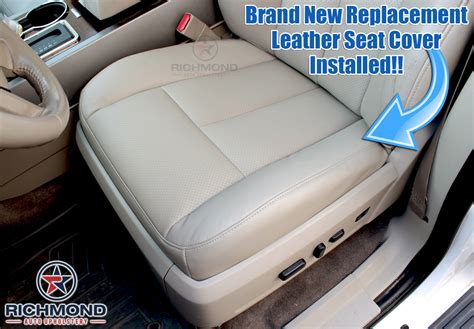 2009 2010 Ford Expedition Driver Side Bottom Perforated Leather Seat Cover Tan Ebay