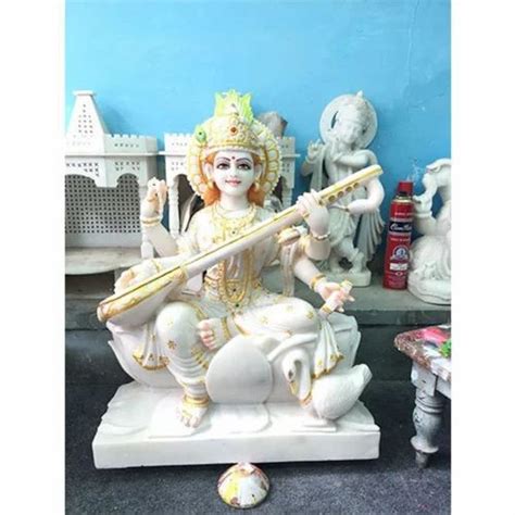 White Marble Saraswati Mata Statue Temple At Rs In Jaipur Id