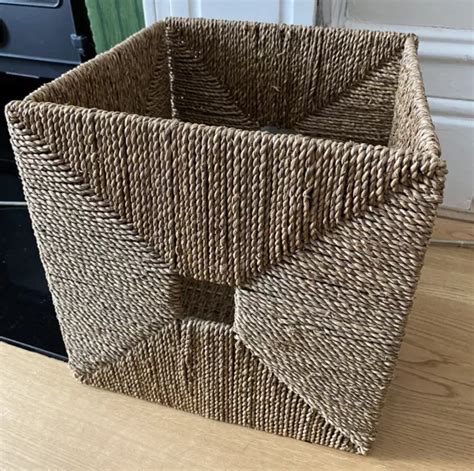 Ikea Knipsa Basket Seagrass Kallax Unit Insert 32x33x32cm Kallax