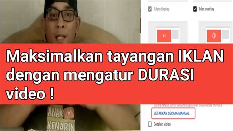 Setting Penayangan Iklan Lewat Durasi Video Youtube 2020 YouTube