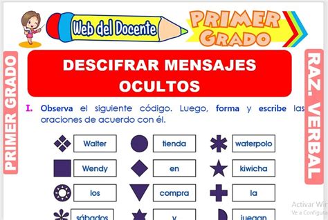 Descifrar Mensajes Ocultos Para Niños Peque Pasatiempos Mensajes