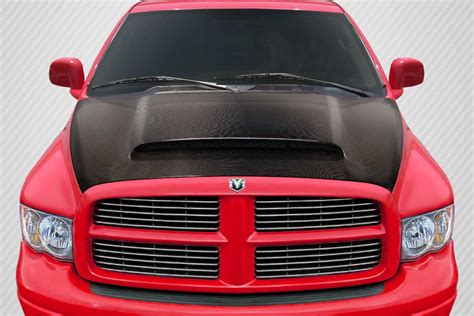 2002 2005 Dodge Ram Carbon Fiber Hoods Duraflex Body Kits