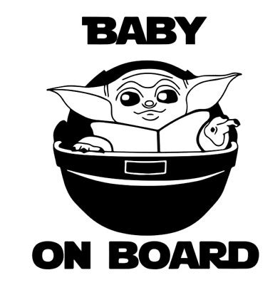 Star Wars Baby On Board Yoda Master Vinyl Sticker Decal Car Truck Phone