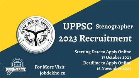 Job Opportunities Upsssc Stenographer Recruitment