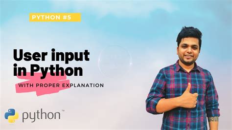 User Input In Python Python Tutorial Learn Python Youtube