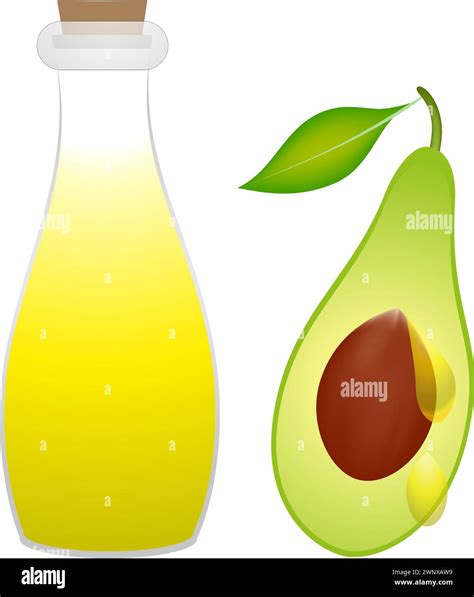 Avocado Oil Glass Bottle Stock Vector Image And Art Alamy