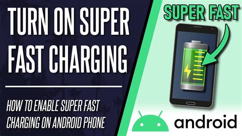 How To Turn On Super Fast Charging On Android Phone YouTube