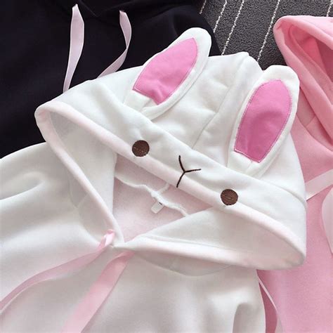 Lovely Rabbit Ears Hoodie Jk1866 Juvkawaii