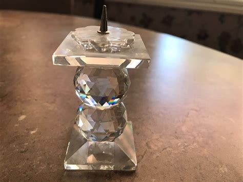 Swarovski Crystal Pin Candleholder Nr Mint In Box Ebay