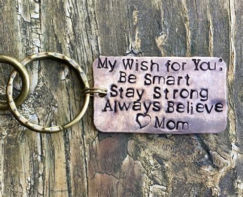 Personalized Key Chain For Son Wedding Day Gift From Mom For Etsy