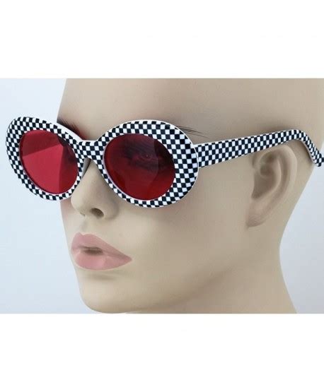 Bold Retro Oval Mod Thick Frame Sunglasses Clout Goggles With Round