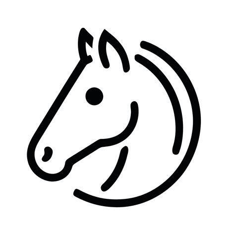 black and white horse logo icon 43245498 Vector Art at Vecteezy