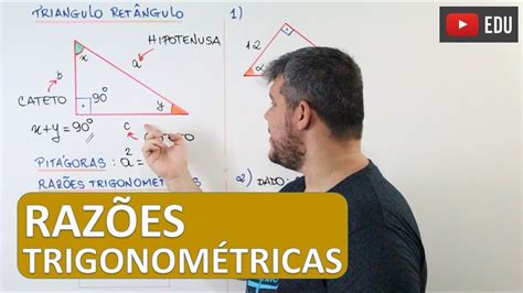 Razões Trigonométricas Seno Cosseno E Tangente Trigonometria No Triângulo Retângulo Youtube