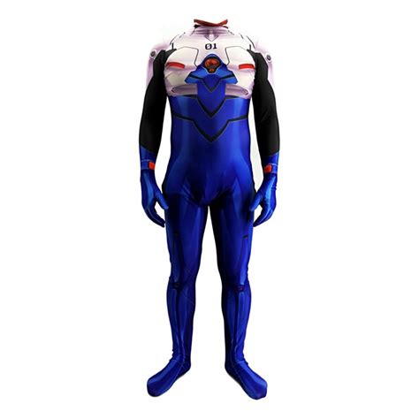 Jual Anime Eva Ikari Shinji Cosplay Costume Plugsuit Zentai Bodysuit Suit Jumpsuits Evangelion