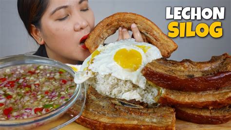 LECHONSILOG LECHON KAWALI SINANGAG AT ITLOG MUKBANG SHOUTOUT YouTube