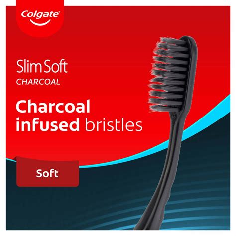 Colgate Toothbrush Slim Soft Charcoal Infused Pack Woolworths