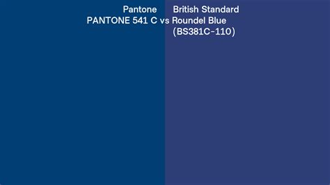 Pantone 541 C Vs British Standard Roundel Blue BS381C 110 Side By